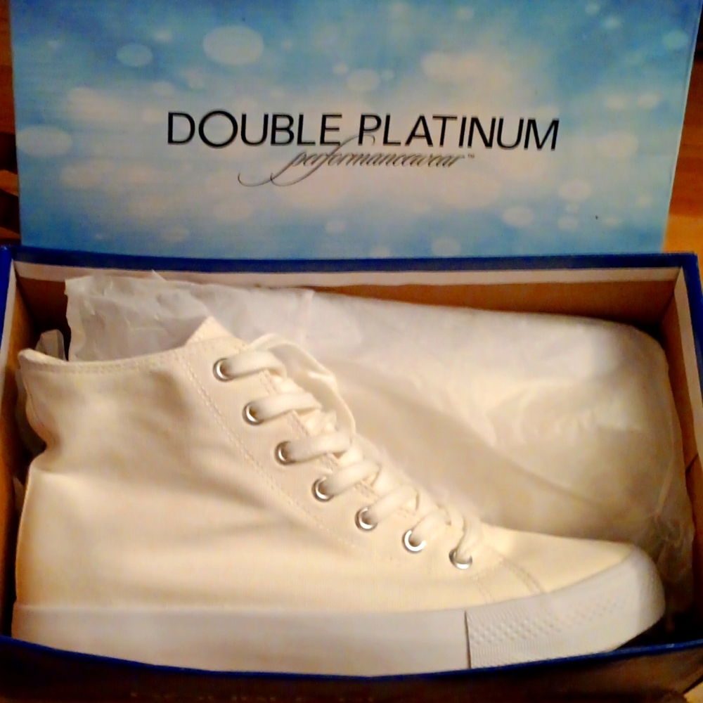 White High-Top Dance Hip Hop Jazz Receital Sneakers